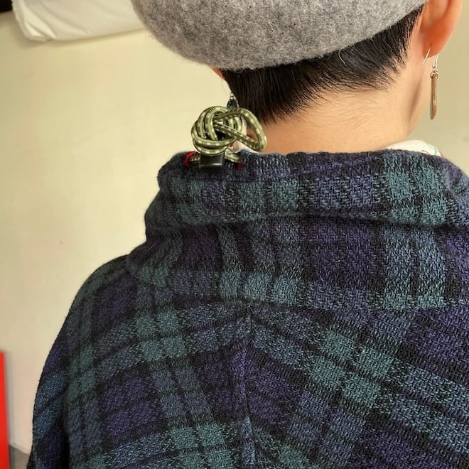 アルピーノスタンドヤッケ Girl's タータンチェック 53JK109 サイズF