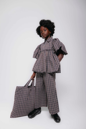 ＜CHRISTINA ROHDE＞チェックバッグ Shopper No. 735（Col. 21)