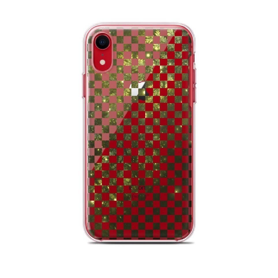 市松模様・静翠 - 和風 iPhone クリアケース（ハード or ソフト