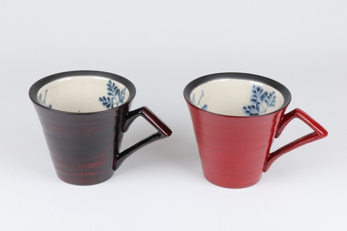 漆陶 コーヒーカップ　シダ【B級品】