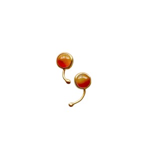 ’orange nuts’ pierced earrings