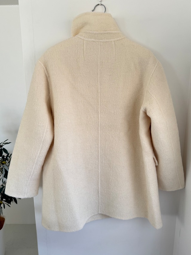 (予約) vegetable / Bell half coat (ivory)