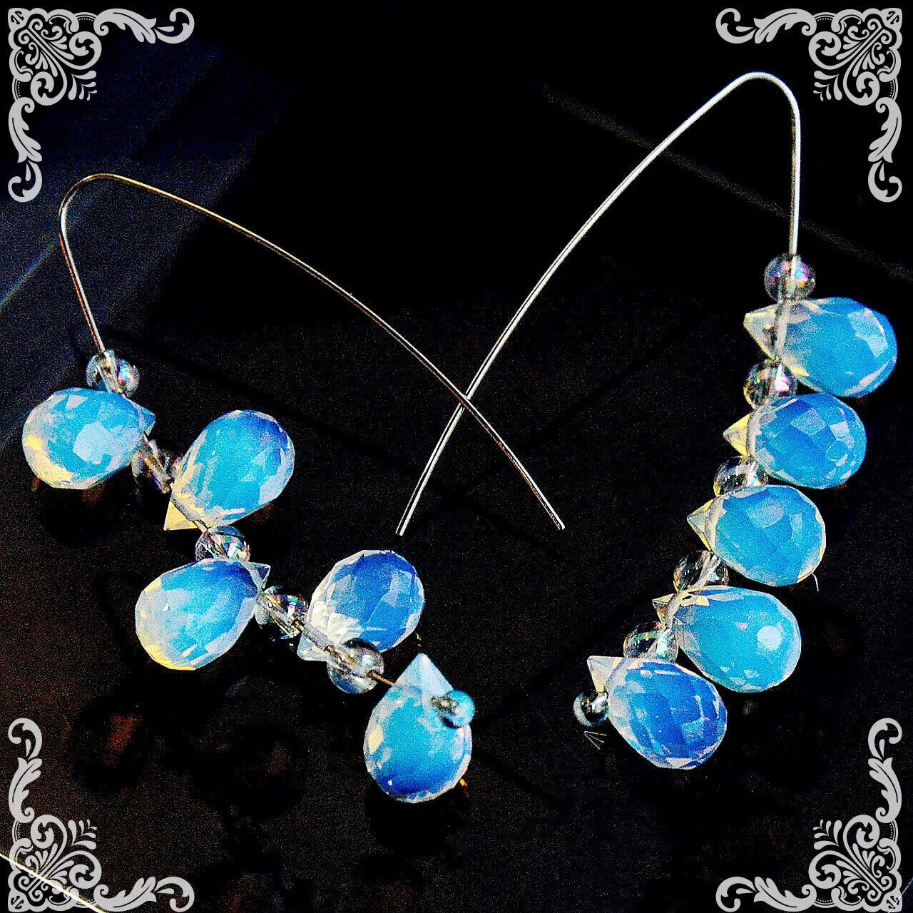 アクアオーラ・ステンレスピアス | 創作ジュエリー工房 SILVER