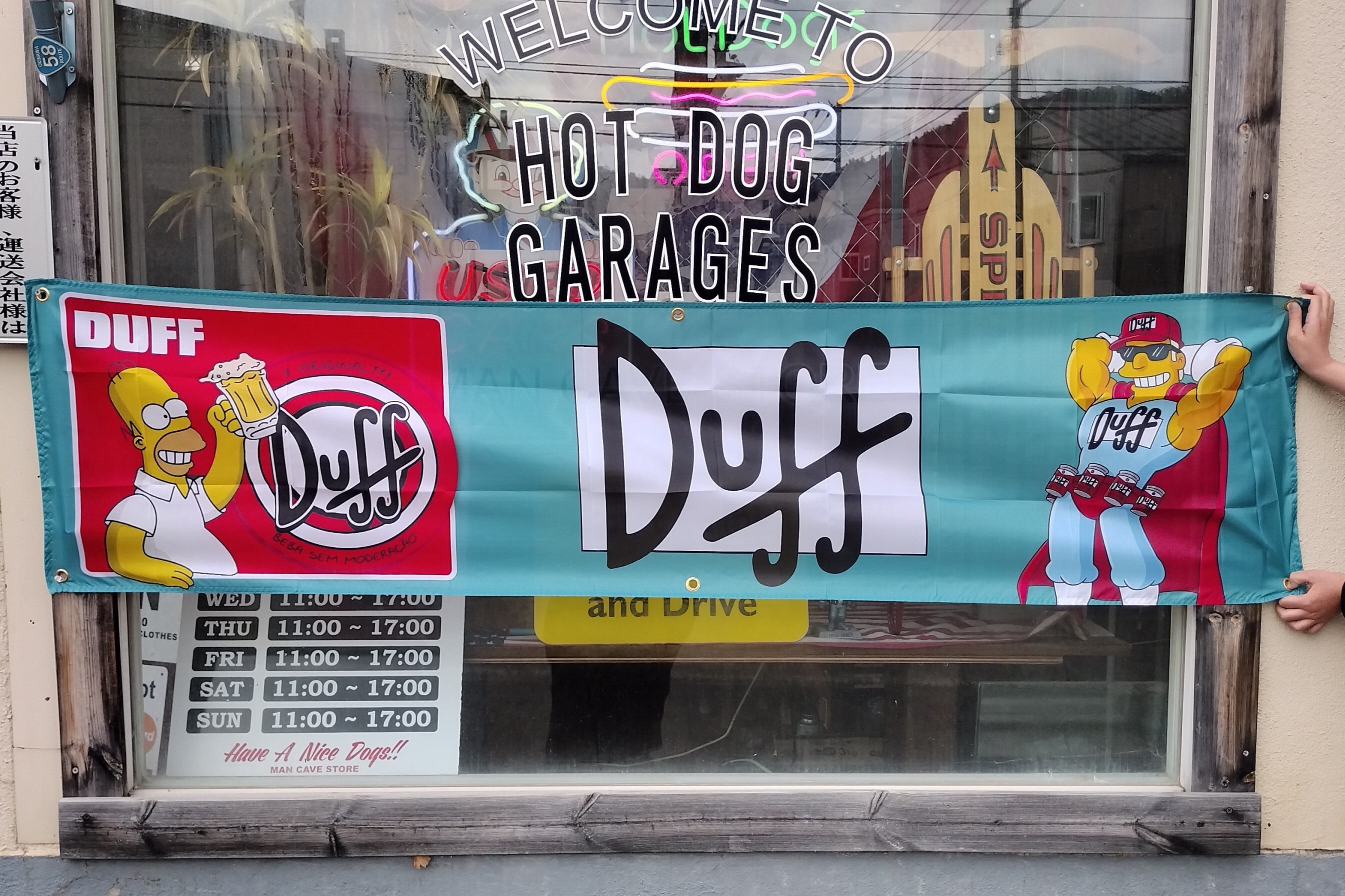 ロングサイズ タペストリー フラッグ バナー DF2 アメリカン ガレージ 看板