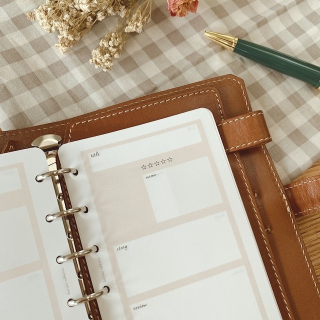 ミニ6穴サイズ/レビューリフィル(1ページ1つタイプ)