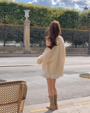 (予約)All over / Overfit Knit Cardigan / 2color