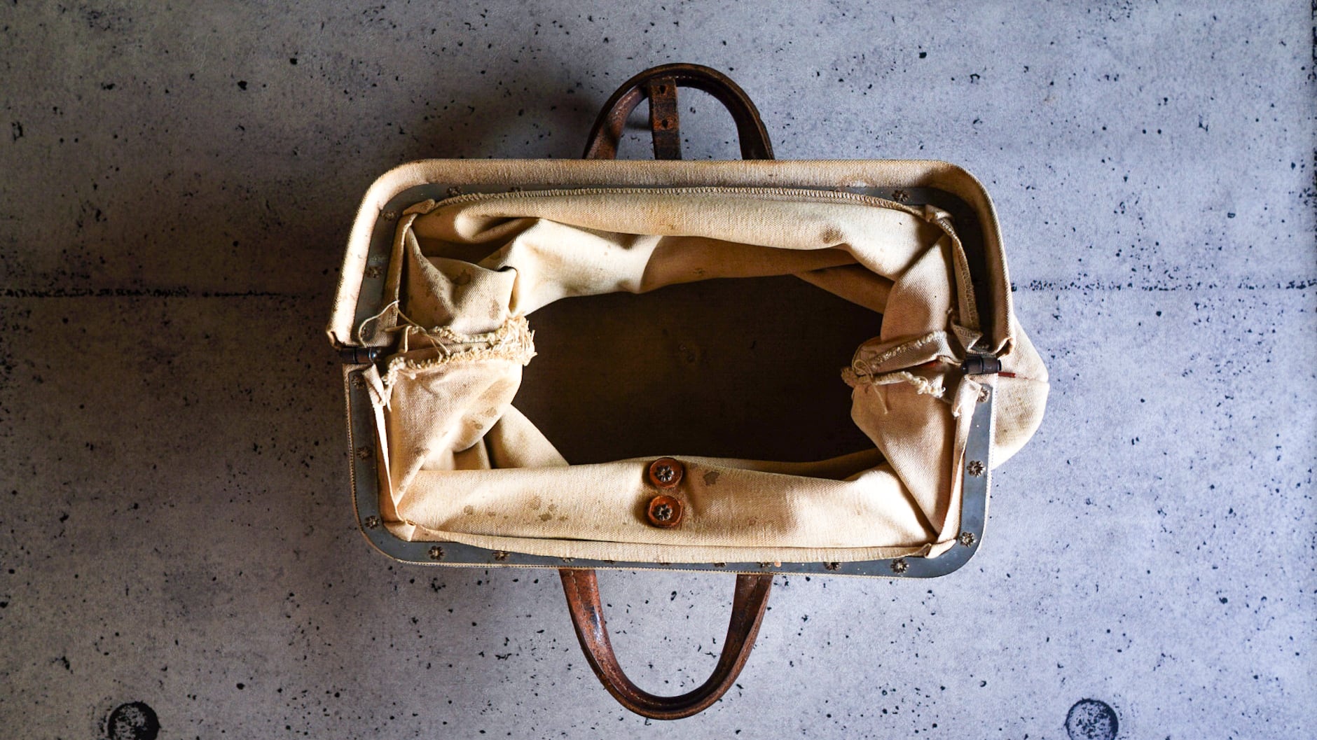 1940s】R.H. BUHRKE CO. キャンバス ツールバッグ 《レザーハンドル
