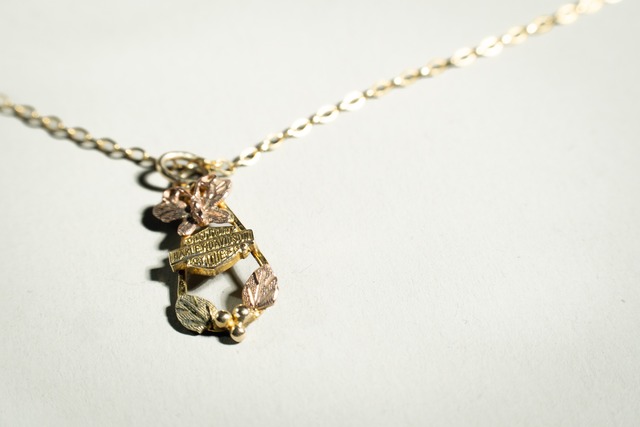 Official Harley Davidson Vintage Gold Leaf Necklace