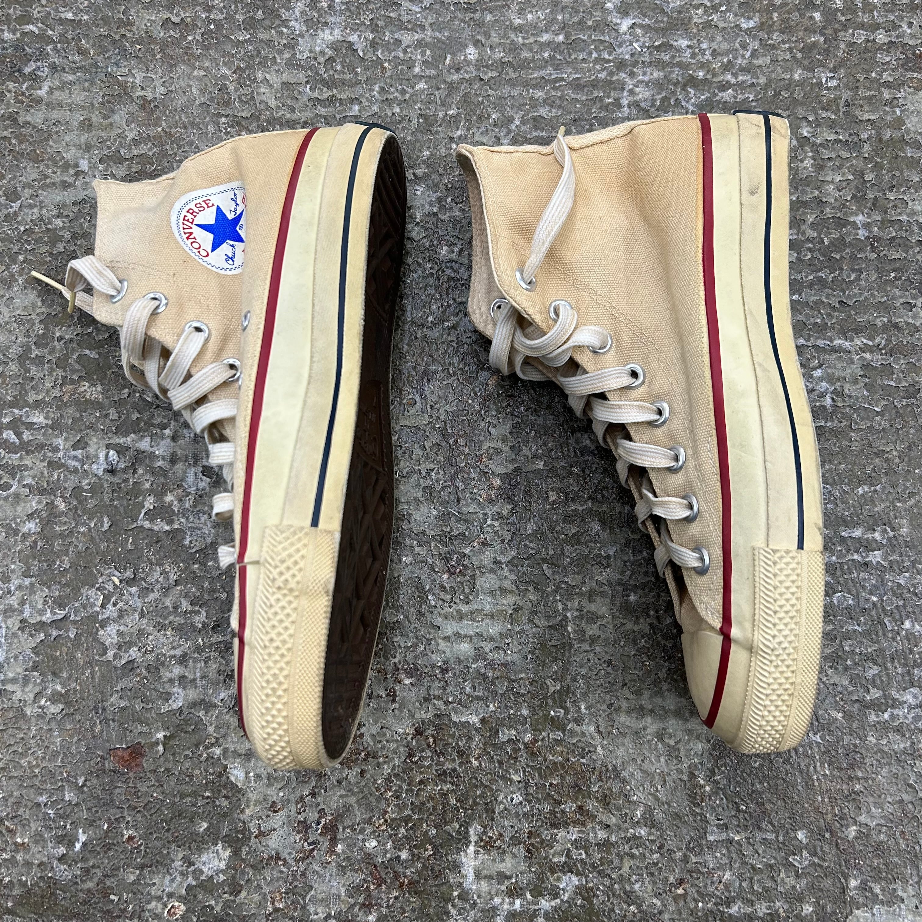 70s Converse Chuck Taylor High 70年代 コンバース チャックテイラー 生成り ハイカット 三ツ星 | ヴィンテージカイトリオレゴン powered by BASE 70s Converse Chuck Taylor High 70年代 コンバース チャックテイラー 生成り ハイカット 三ツ星 | ヴィンテージカイトリオレゴン powered by BASE