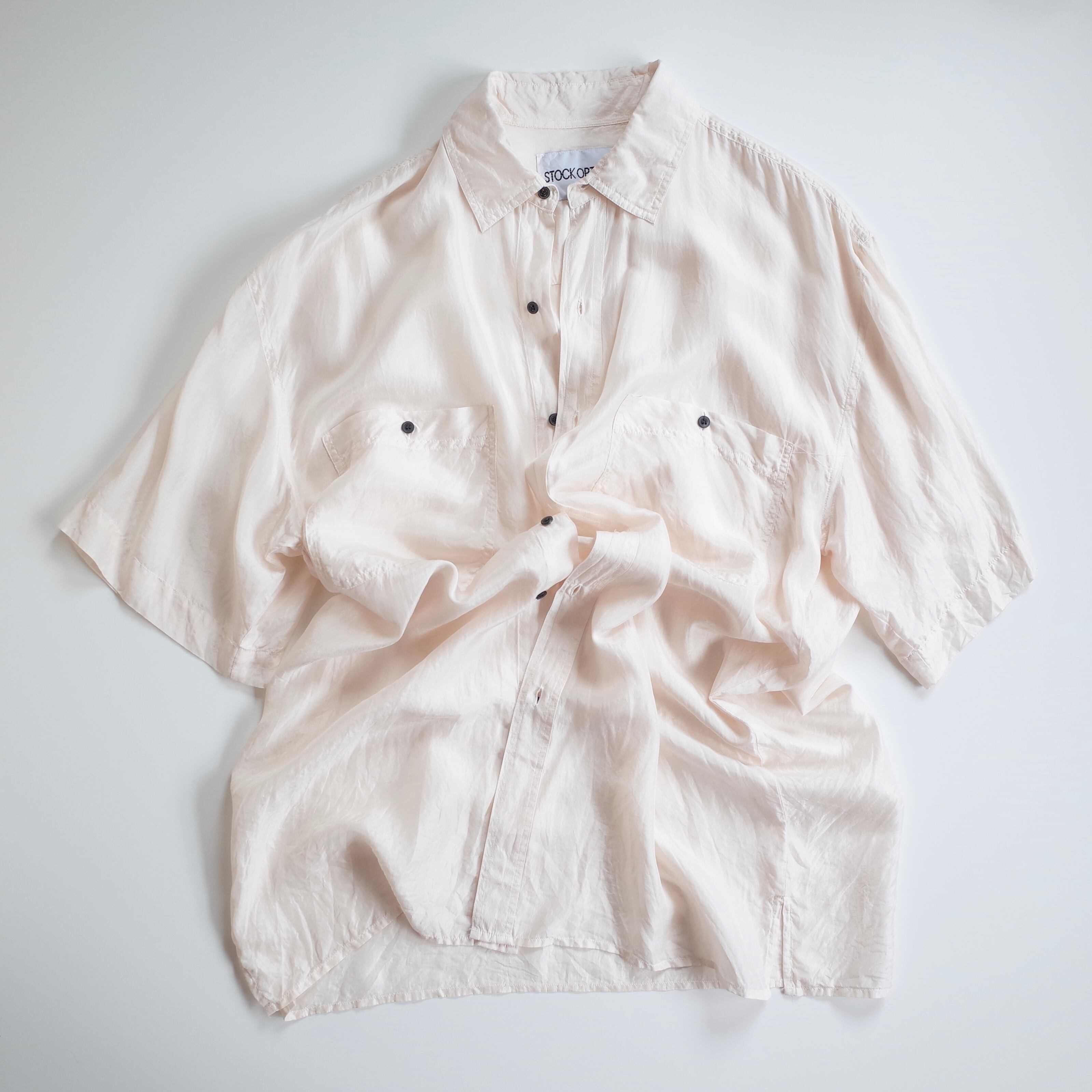 S/S big silk shirt "white"