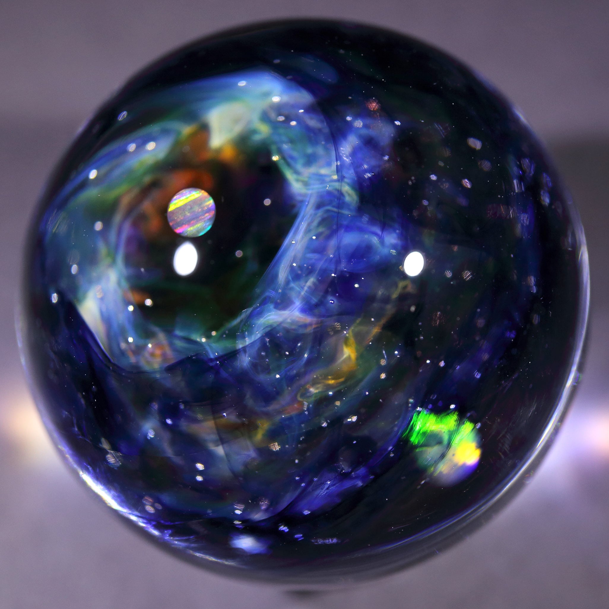43mm Dual-Sided Design Nebula Galaxy Glass Marble 両面星雲状宇宙
