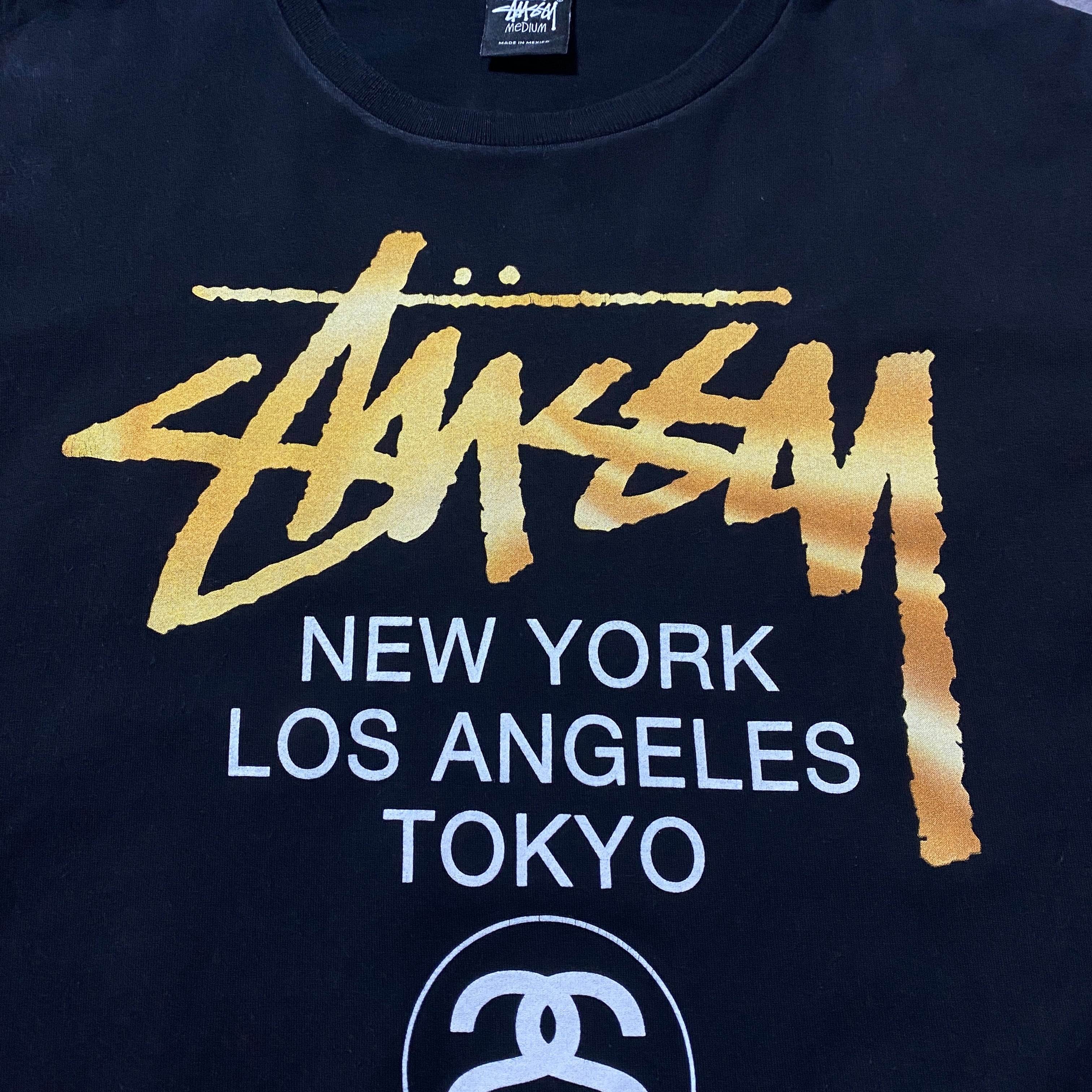 stussy ステューシー ワールドツアー 両面プリント メキシコ製