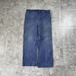 60s- フレンチワーク モールスキン ブルー パンツ W33