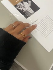 S925 hoso double line ring