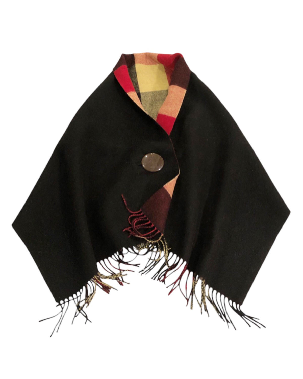 Vivienne Westwood Reversible Botton cape Black | ROUND THE WORLD