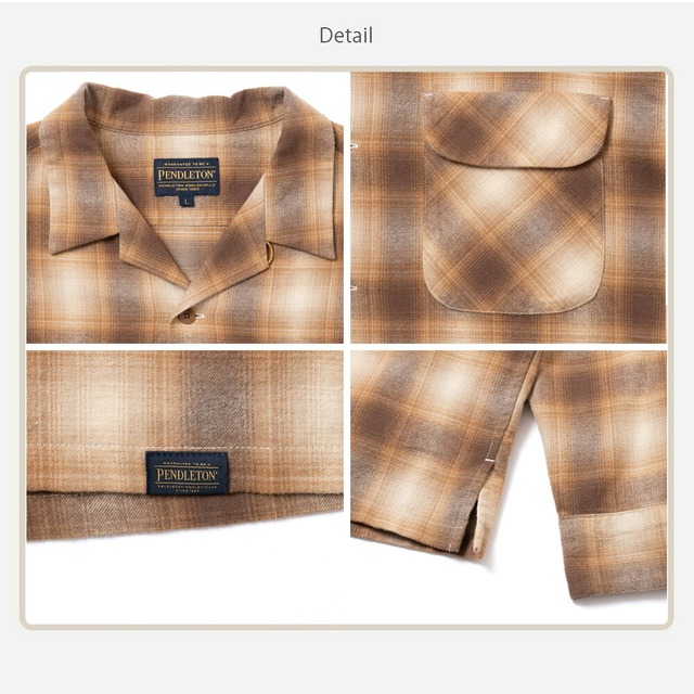 ペンドルトン PENDLETON コットンシャギー オープンカラー チェックシャツ 6475-5000