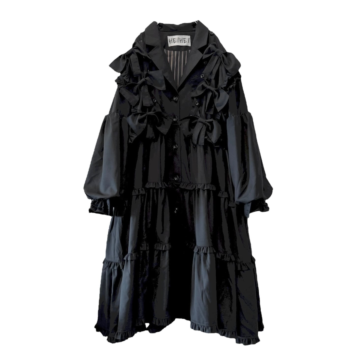 リボンドッキングスーツワンピース BLACK