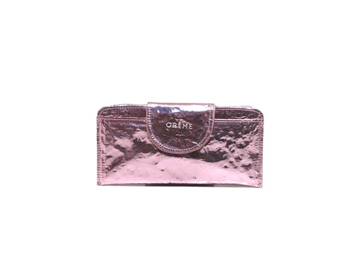 CREME M78  14050　ピンク　薄マチ　シンプル長財布　パスポートケース　