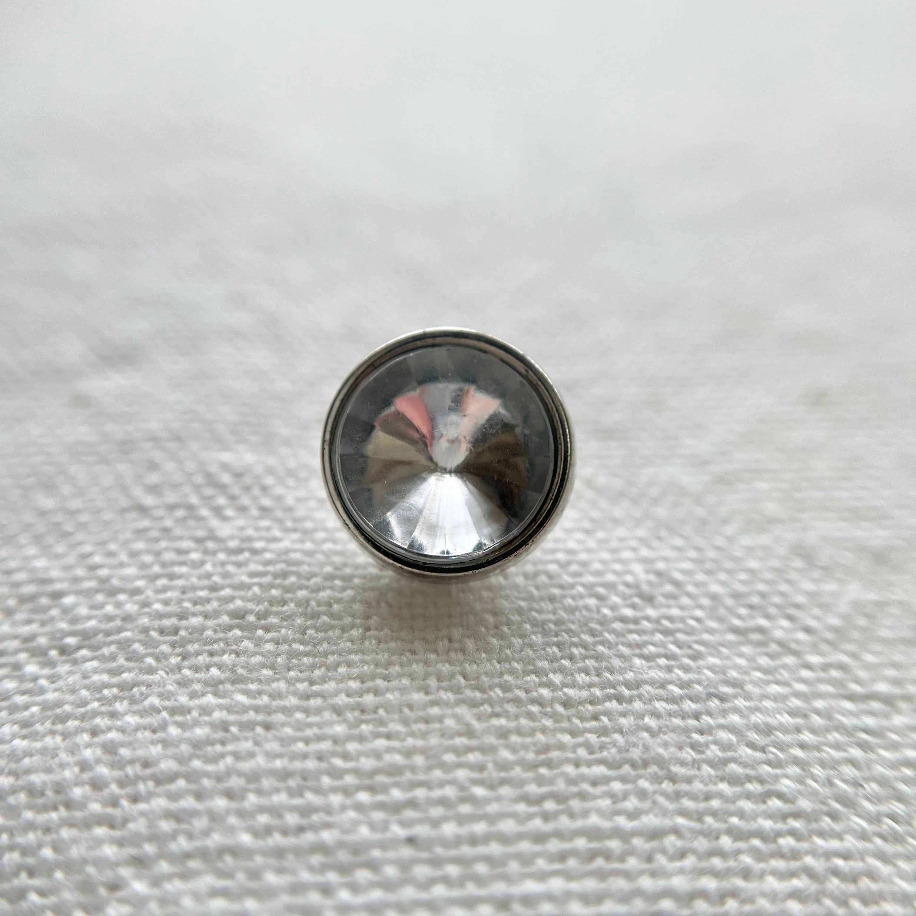 1粒クリアラインストーン×シルバー 12㎜