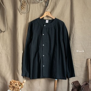 France type farmers shirt  /  Black染め