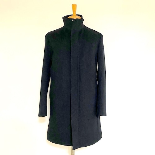 Cashmere Beaver Stand Collar Coat　Black