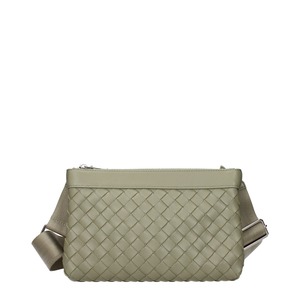【新品】BOTTEGA VENETA ボッテガヴェネタ メンズ クロスボディバッグ レザー グリーン 651938V2E422919