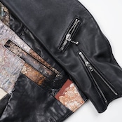 【 RJK-M_002】再構築 リメイク着物ライダースジャケット KIMONO RIDERS JACKET