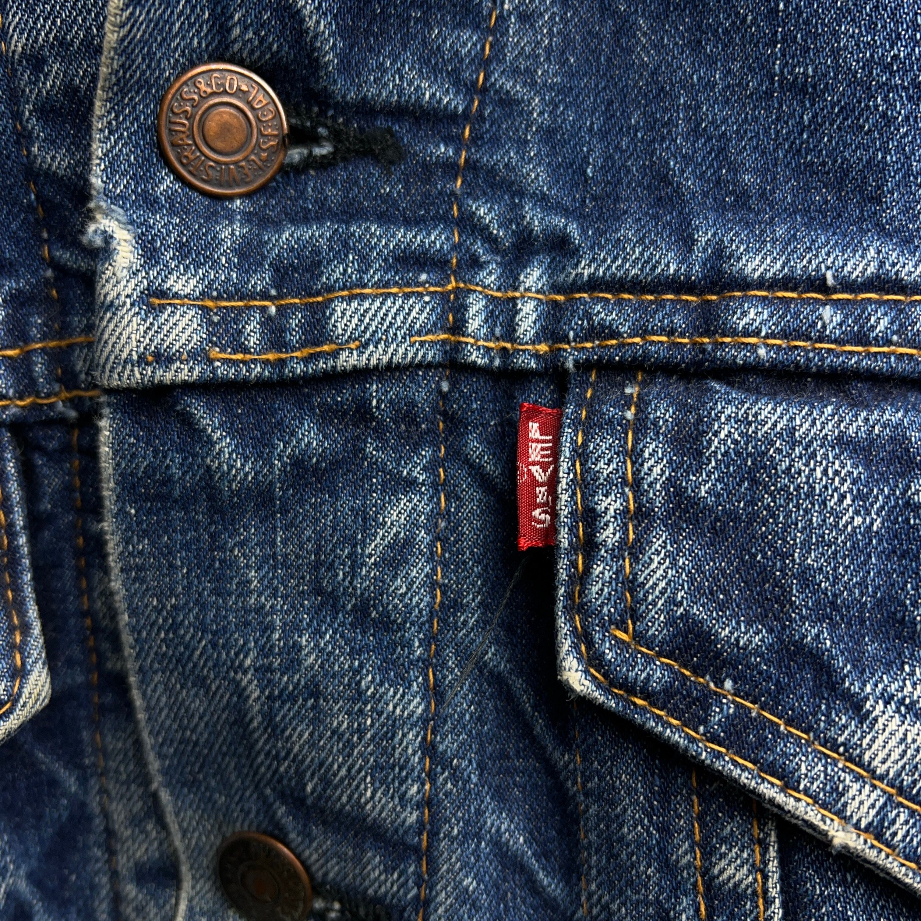 60's~70's LEVI'S 70505-0317 Blanket Lined BIG E Denim Jacket 60