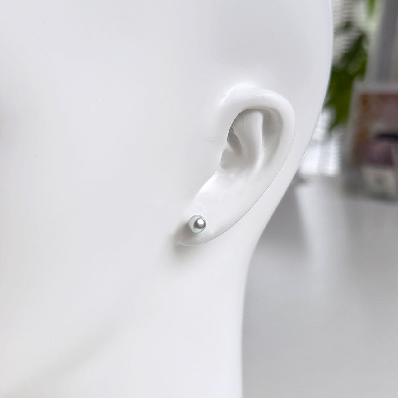 Pt900 アコヤナチュラルブルーグレーパール ピアス | atelier-N2