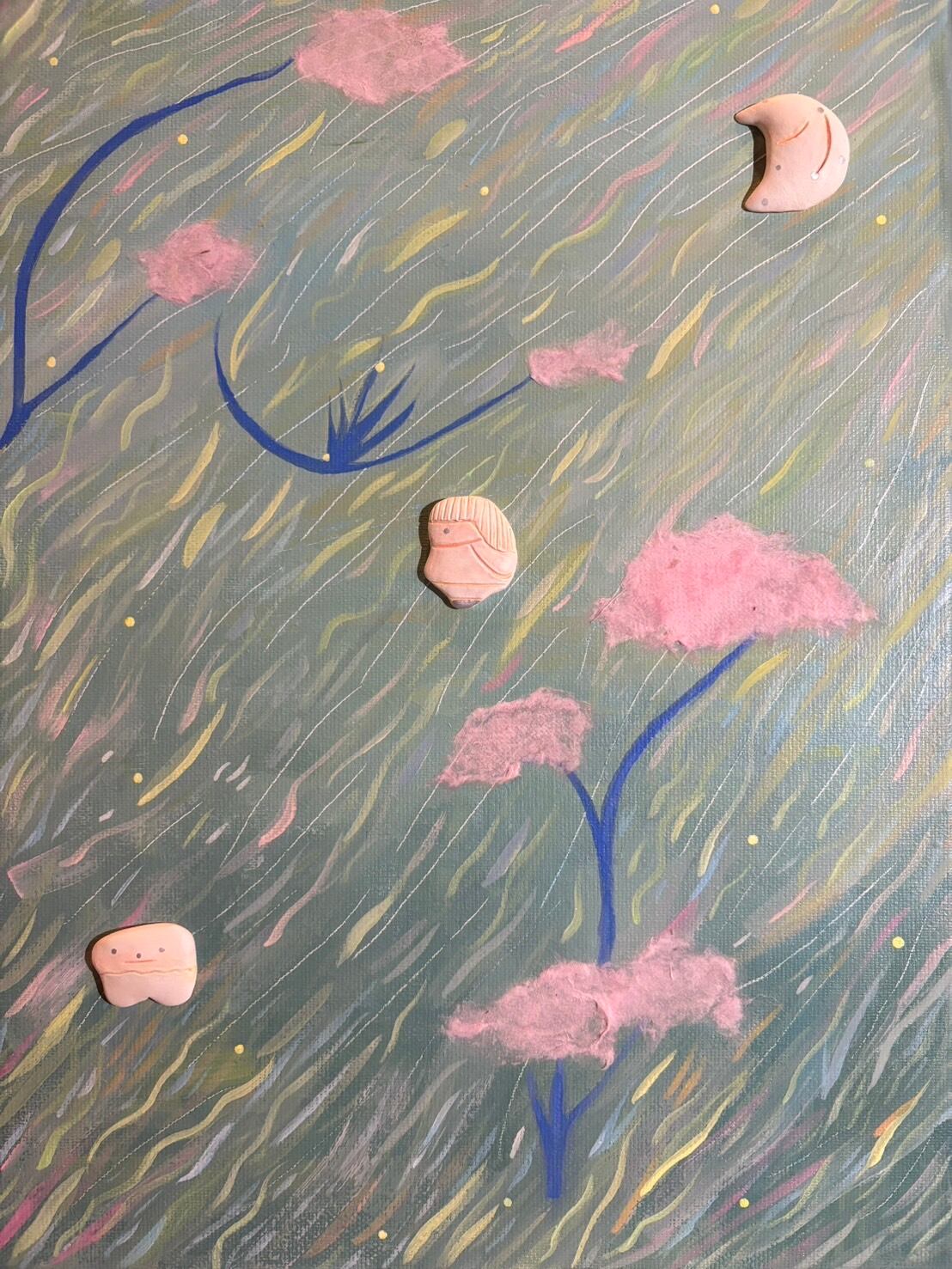 パリで描かれた1977年作】CAGRAIN CANSO 作 鉛筆画 / 木炭画 女性人物