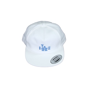 b"LA"zz Unstructured 5-Panel Snapback [WHITE x BLUEGRAY]