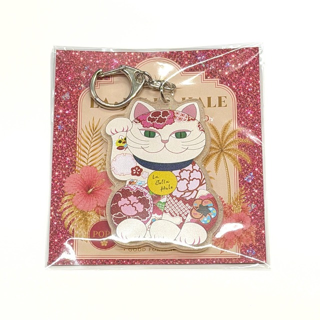 【POPO】LUCKY CAT アクリルキーホルダー ラメ入りタイプ