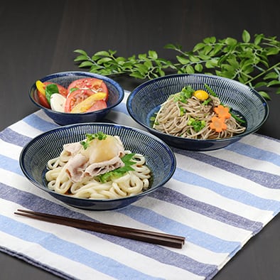 軽量瑠璃トチリ 麺鉢 3枚組〔美濃焼 岐阜県〕 | 【季節のテーブル・器