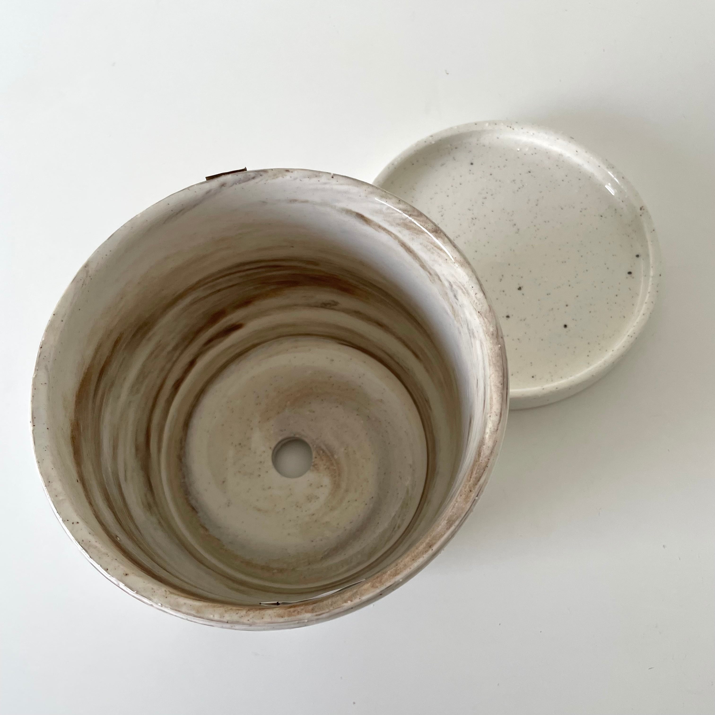 Terra Marble Recycled Planter Φ15.5cm×h15.5cm マーブル 陶器 植木鉢