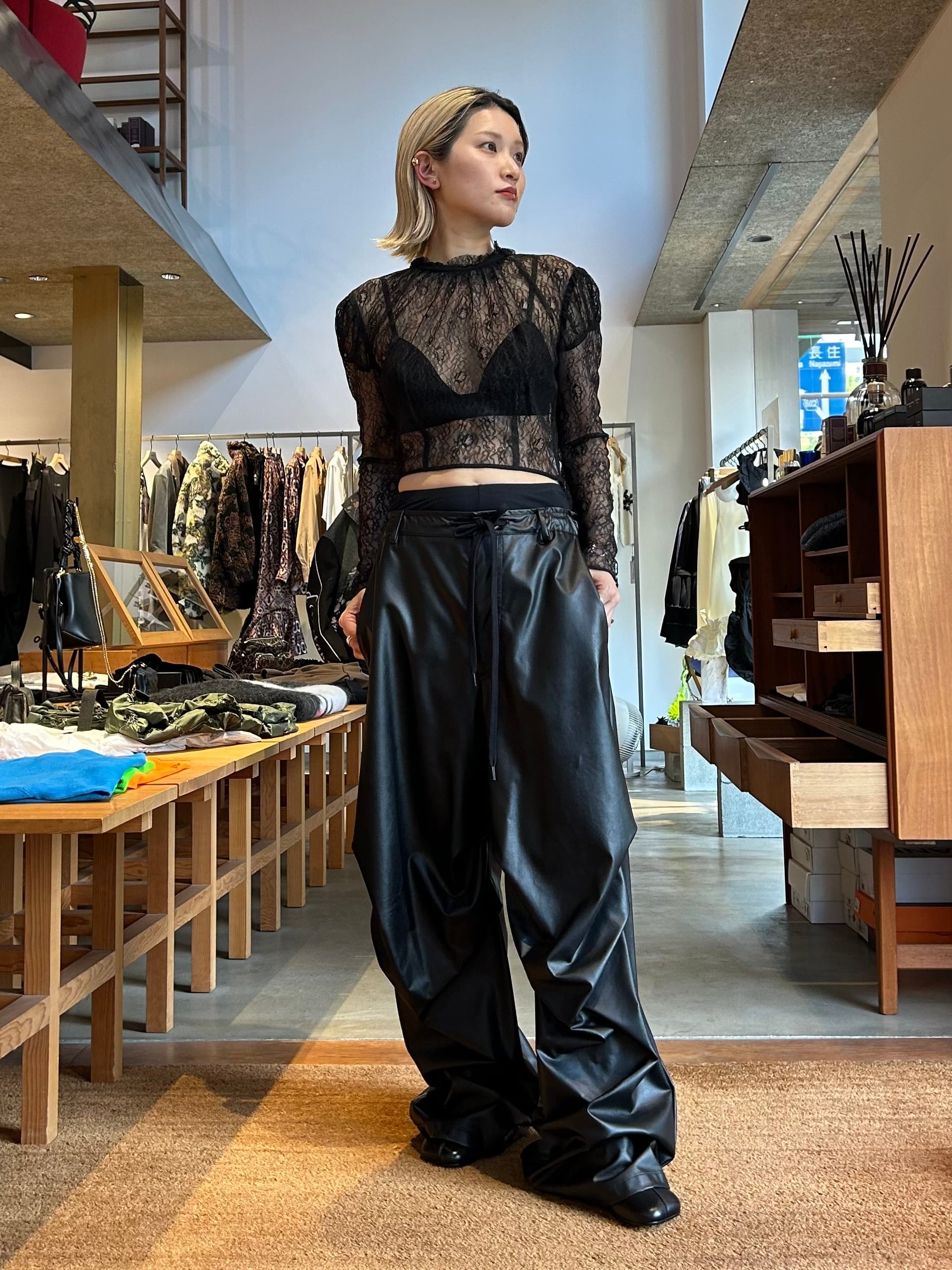 24AW】FETICO フェティコ / LACE SHEER TOP / レーストップス | TRENT 
