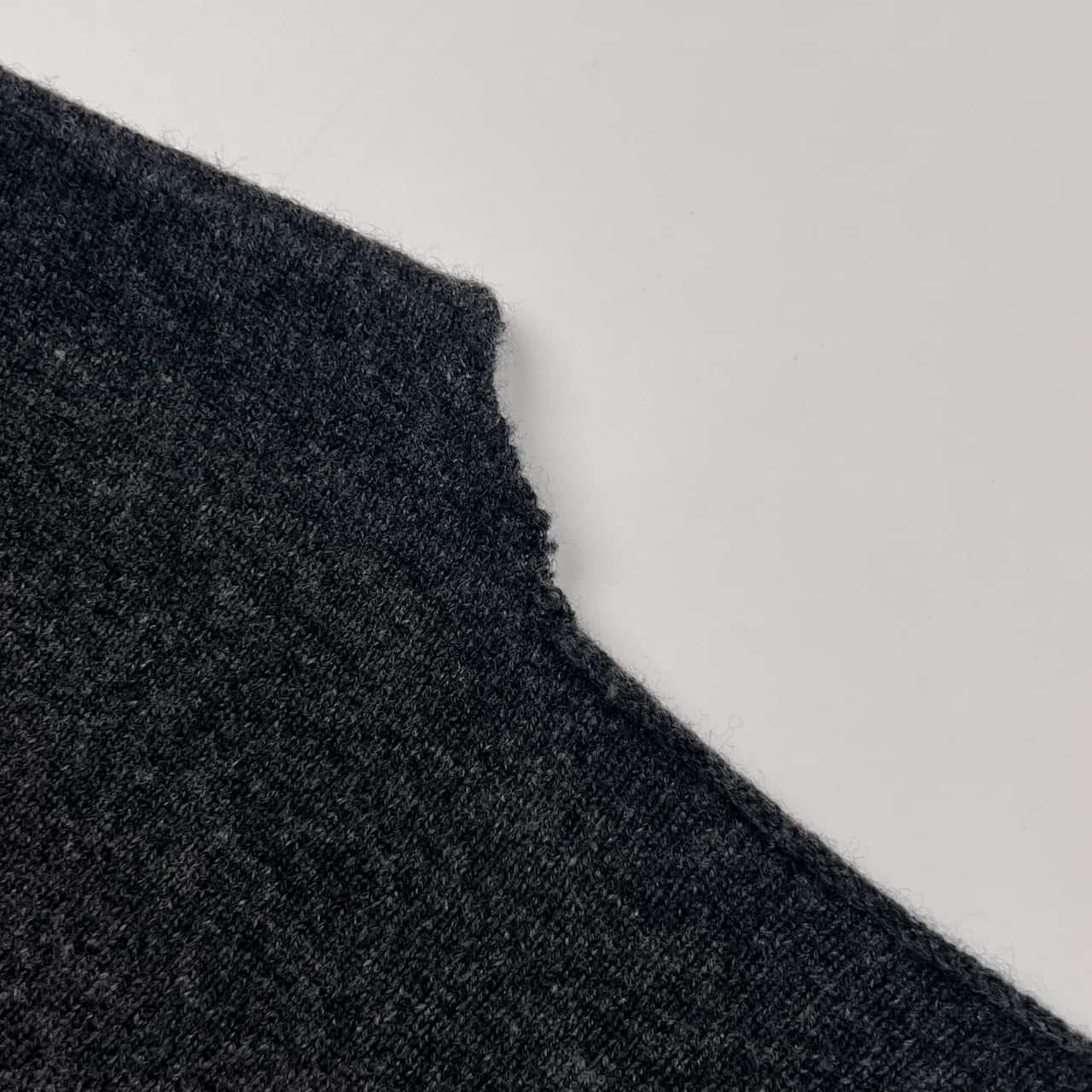 JURGEN LEHL ヨーガンレール ポケット デザイン ウール ニット セーター M/ダークグレー レディース