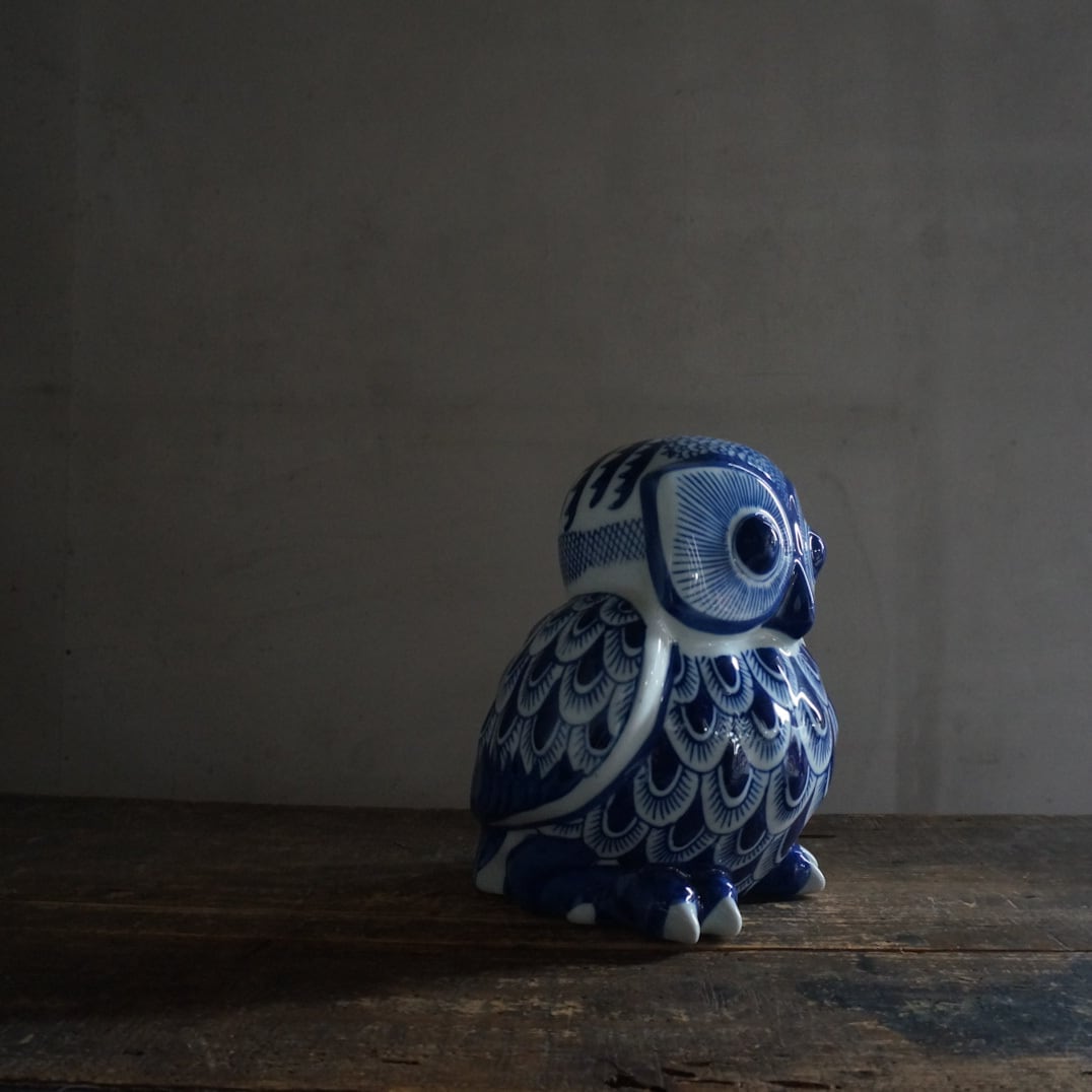 古い陶器フクロウの置物 | Konishi Koffee web shop