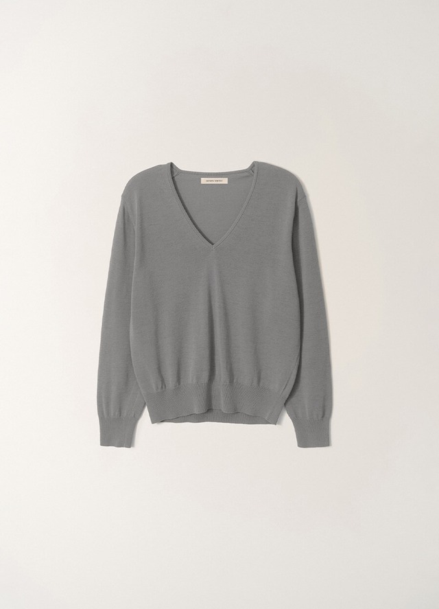 [NOTHING WRITTEN] Ciao v-neck pullover (Gray, W) 正規品 韓国ブランド 韓国通販 韓国代行 韓国ファッション ナッシングリトゥン 日本 店舗
