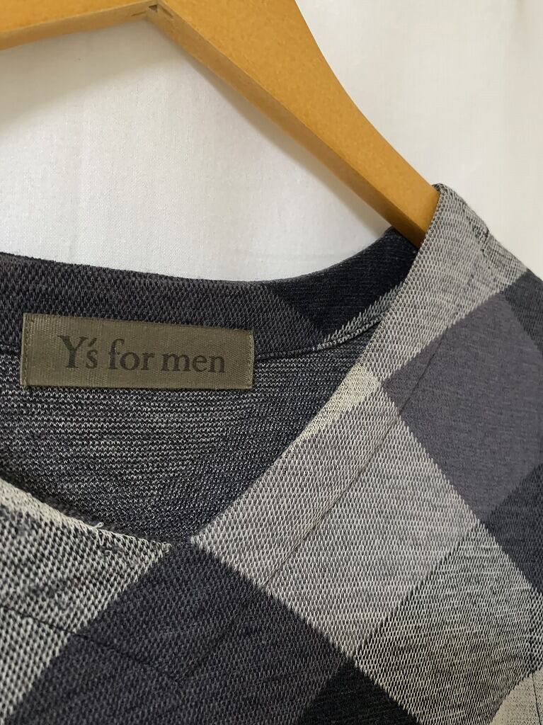 1980~90's Monotone Check Pattern Design Vest "Y's"