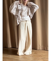 frill gather design thermal natural remake tops-5036-10
