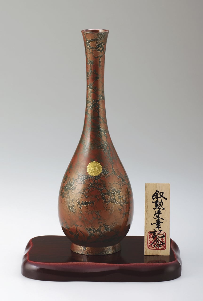 鶴首 錦 8号 菊紋付