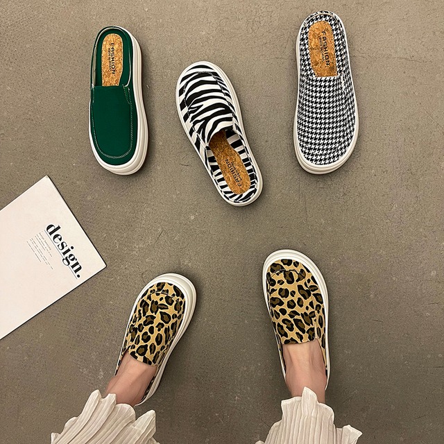 ミュールサマーレオパードレッドサンダル 靴 シューズ 夏物 部族の婦人靴12969368784