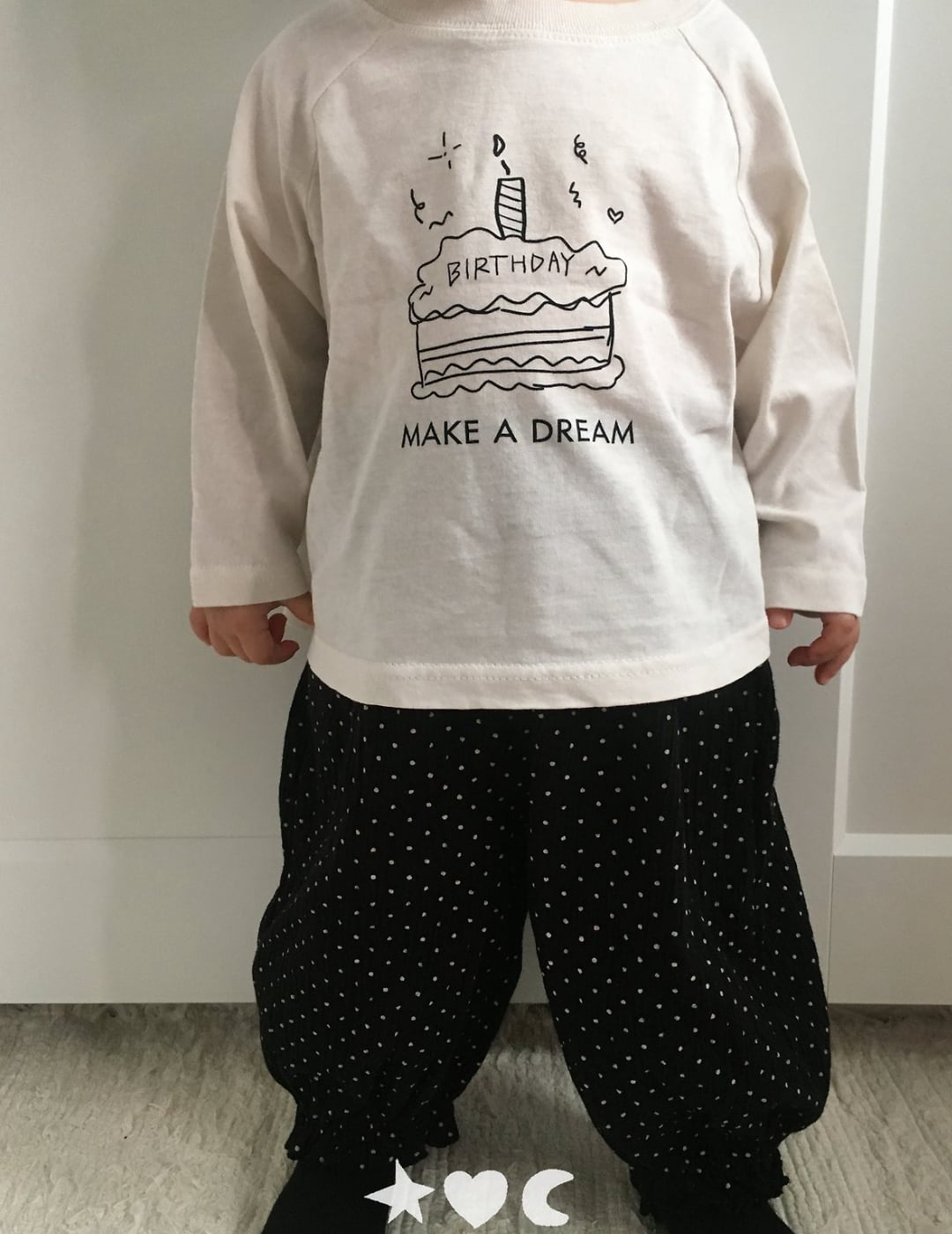 送料無料【予約】/  babyハッピーラグランTシャツ  /lalaland