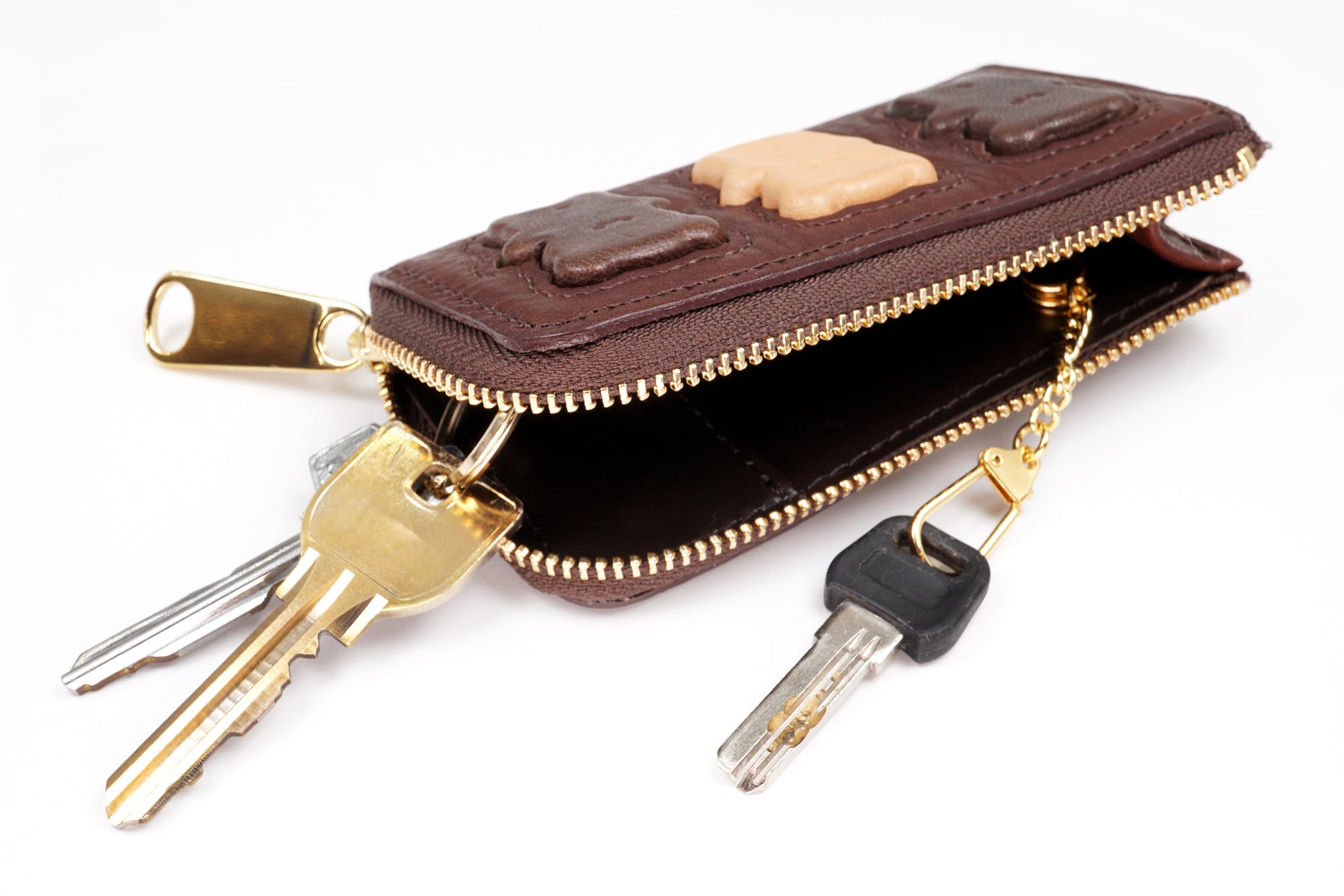 くまちゃんブラウニーキーケース（牛革製）／お菓子な革小物 | EARL'S