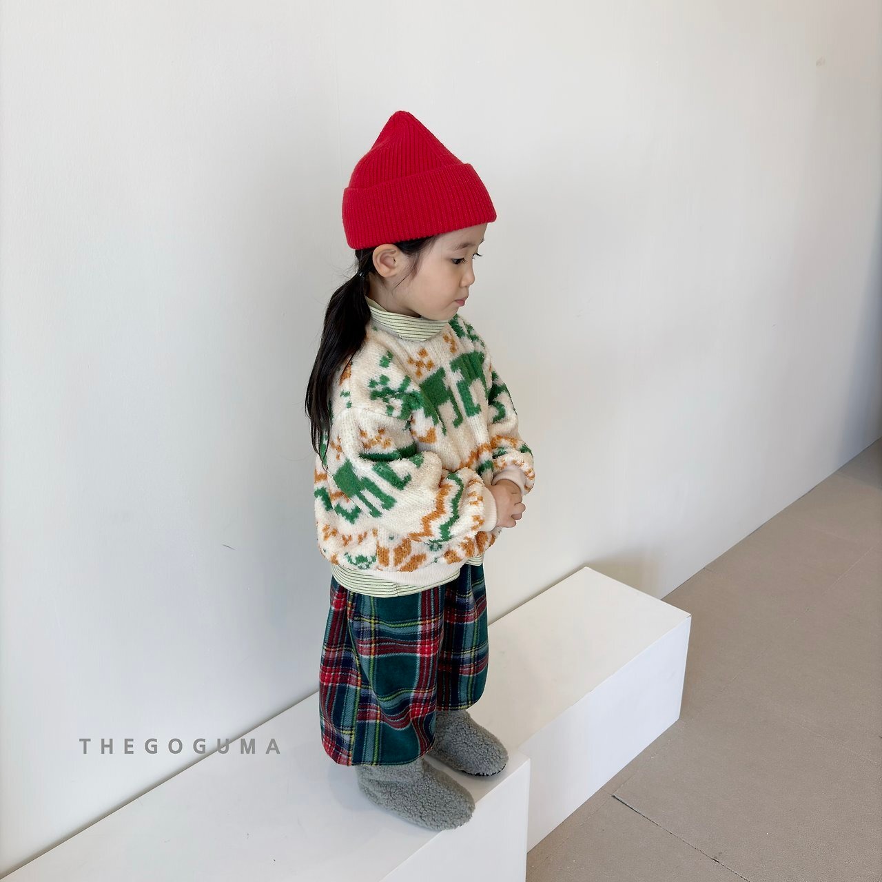 【取寄】THE GOGUMA チェックバルーンジョガーパンツ|冬服|韓国子供服