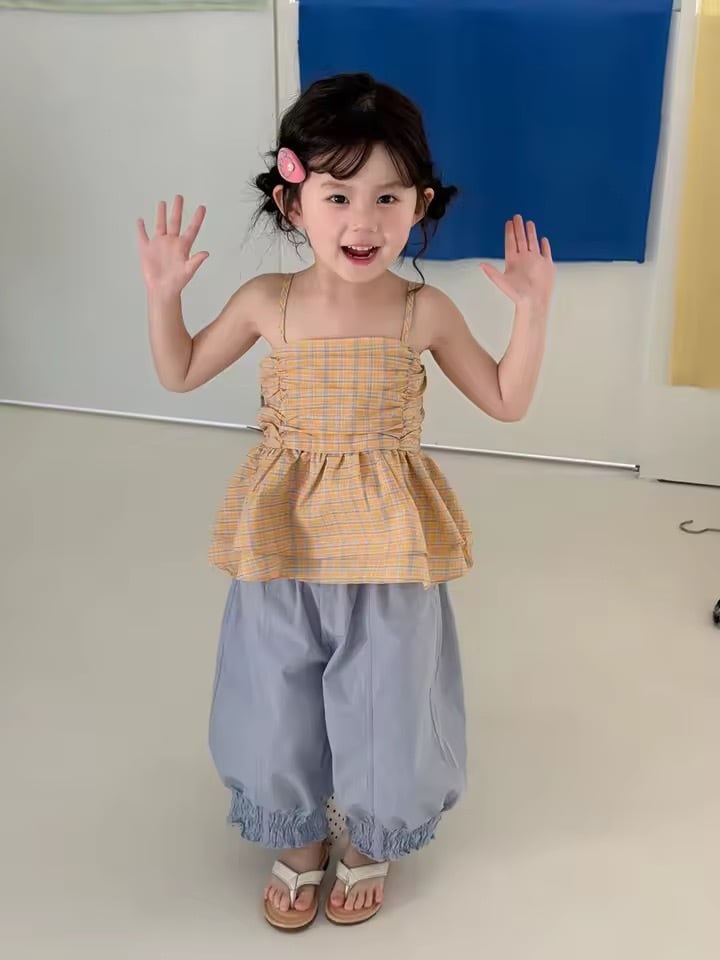 イエローチェックキャミソール