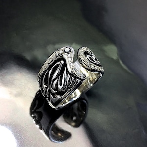 ANGEL WING RING with DIAMOND & BLACK DIAMOND / エンジェルウイングリング・ダイヤモンド & ブラックダイヤモンド