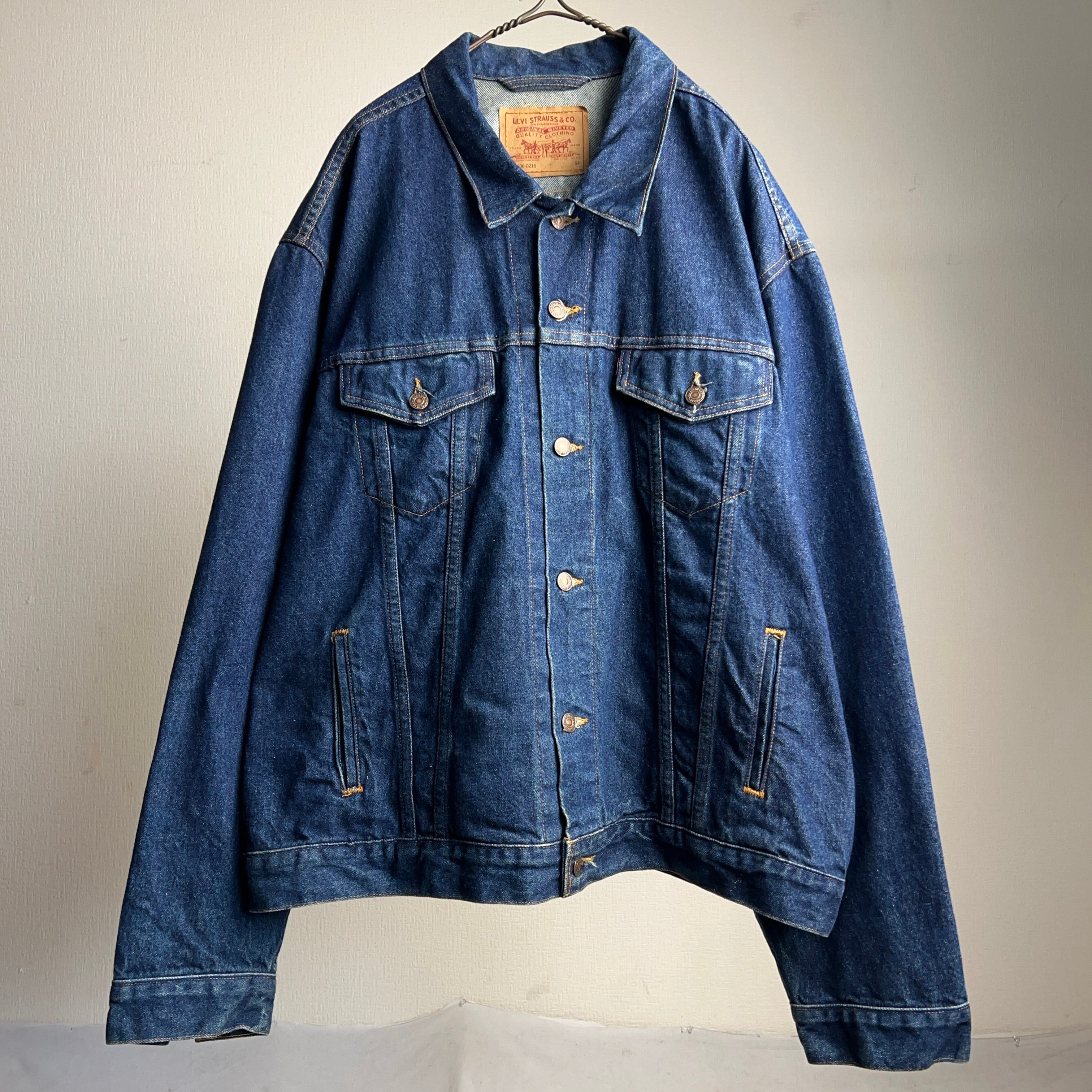 80's~90's Levi’s 70506-0216 Big Size Denim Jacket 濃紺 USA製 80年代 90年代 リーバイス  デニムジャケット 大きいサイズ SIZE 54【1000A884】【送料無料】