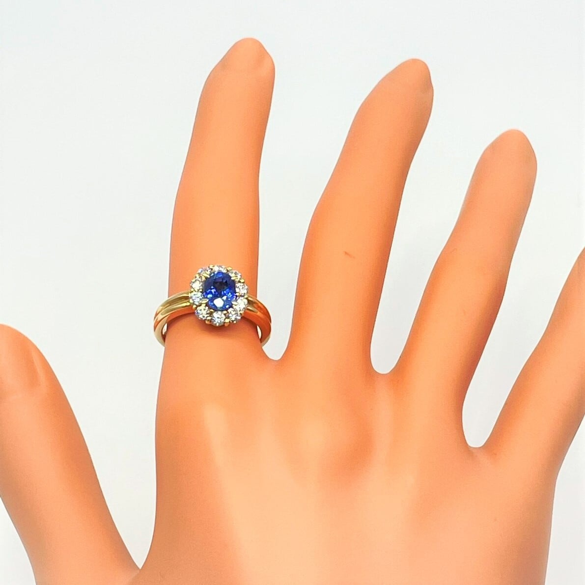 NM014 天然 サファイア 1.36 ダイヤモンド 0.62ct リング K18 NM014 天然 サファイア 1.36 ダイヤモンド 0.62ct リング K18
