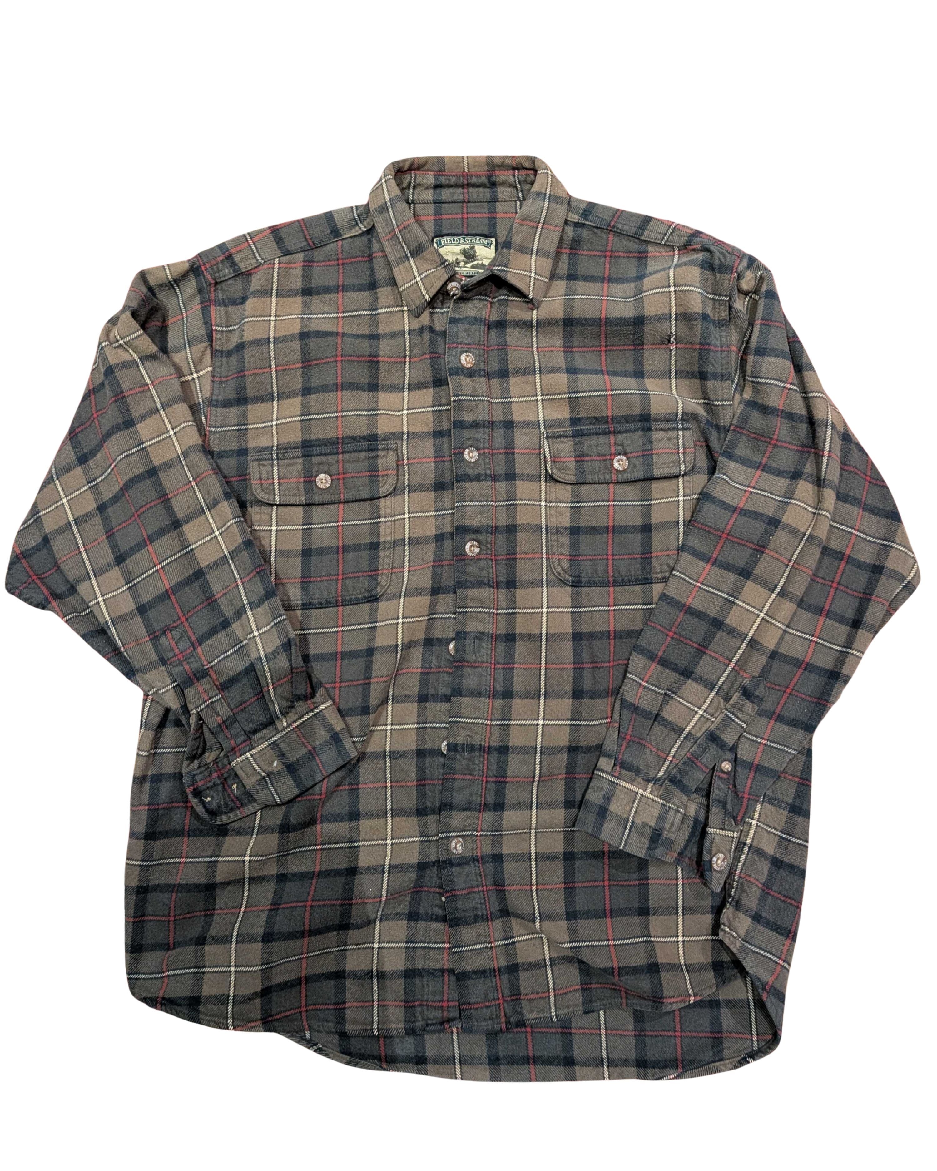 00s Field & Stream オンブレチェックヘビーネルシャツ 00's MID】FIELD & STREAM ヘビーフランネルシャツ チェック